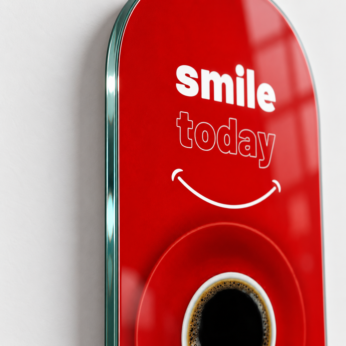 4 mm Ultra Clear rodajlı cam kenar detayı - Smile Today