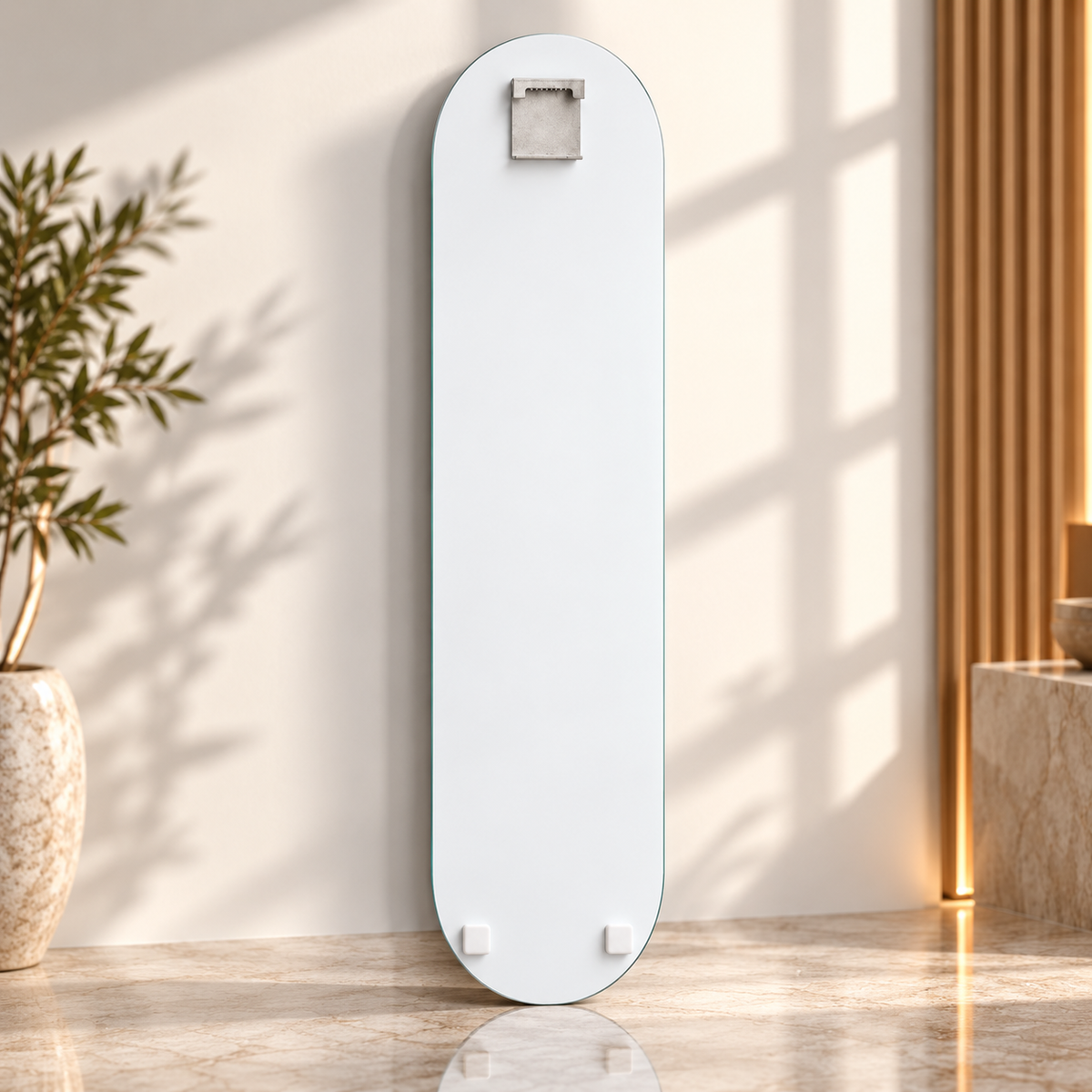 Skate Board cam tablo beyaz arka yüz - tek hazır çelik askı
