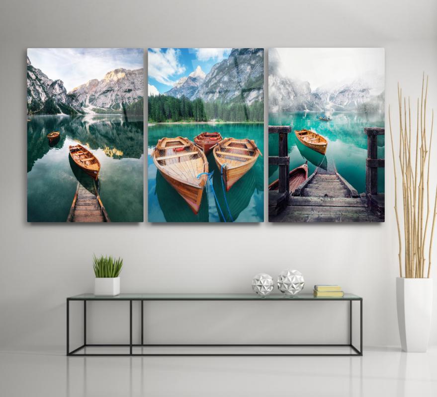 Manzara Triple Üçlü Cam Tablo