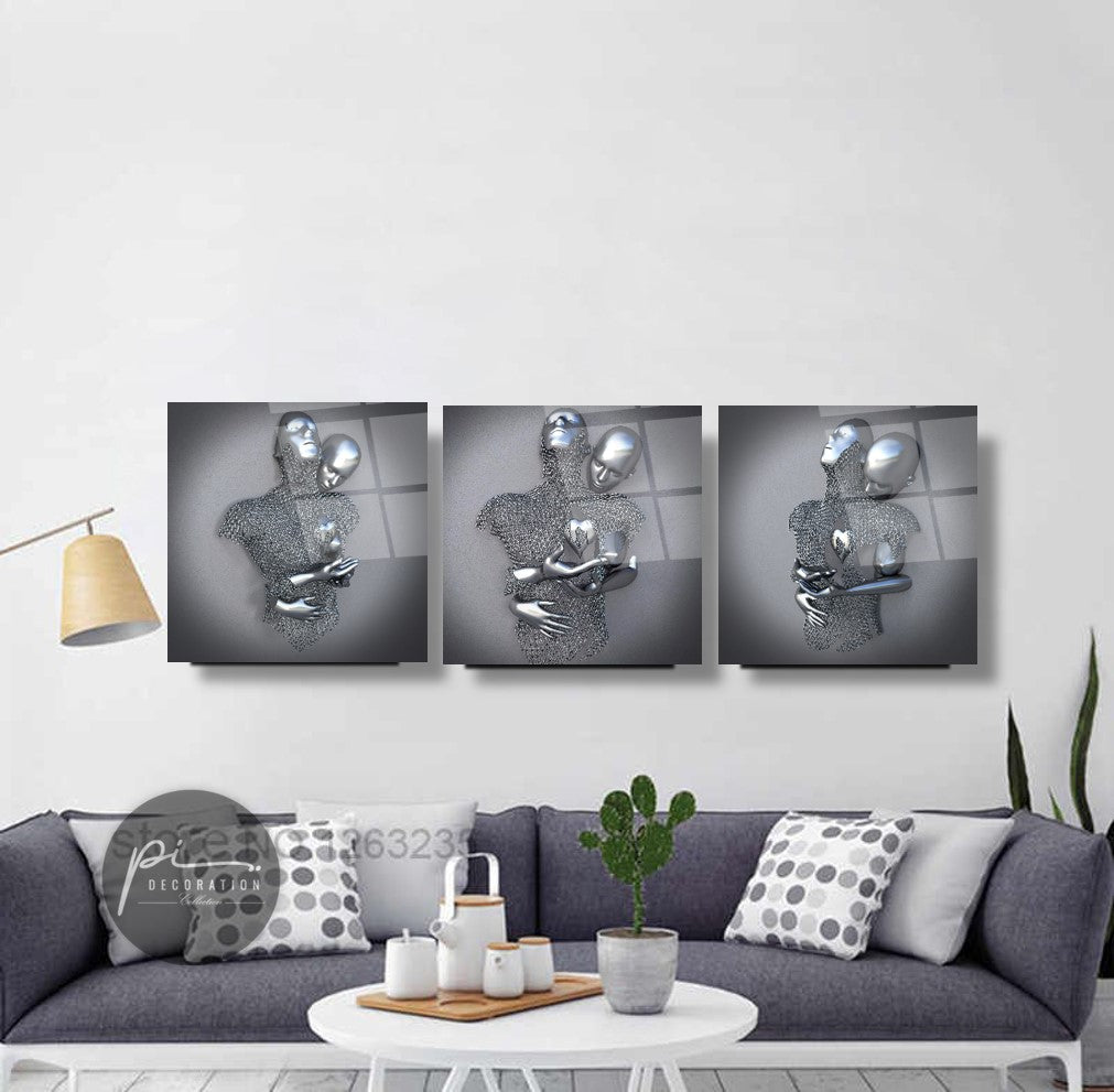 Metal Bedenler Triple Üçlü Cam Tablo