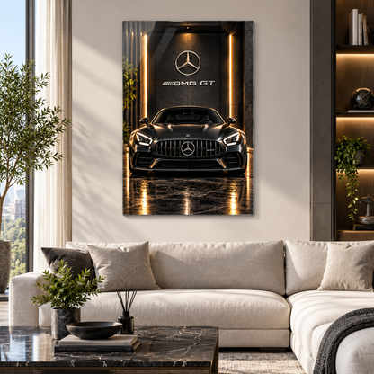 Mercedes AMG GT dikey cam tablo, premium salonda