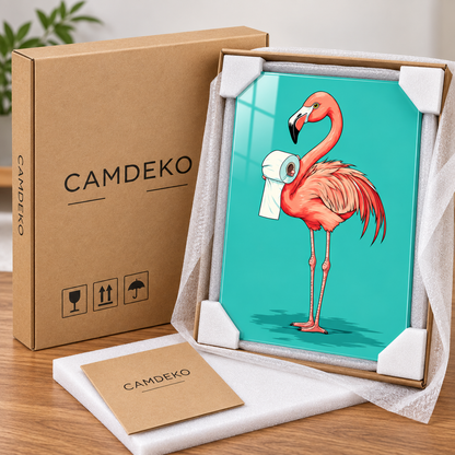 CAMDEKO dikey cam tablo koruyucu köşeli özenli paketleme