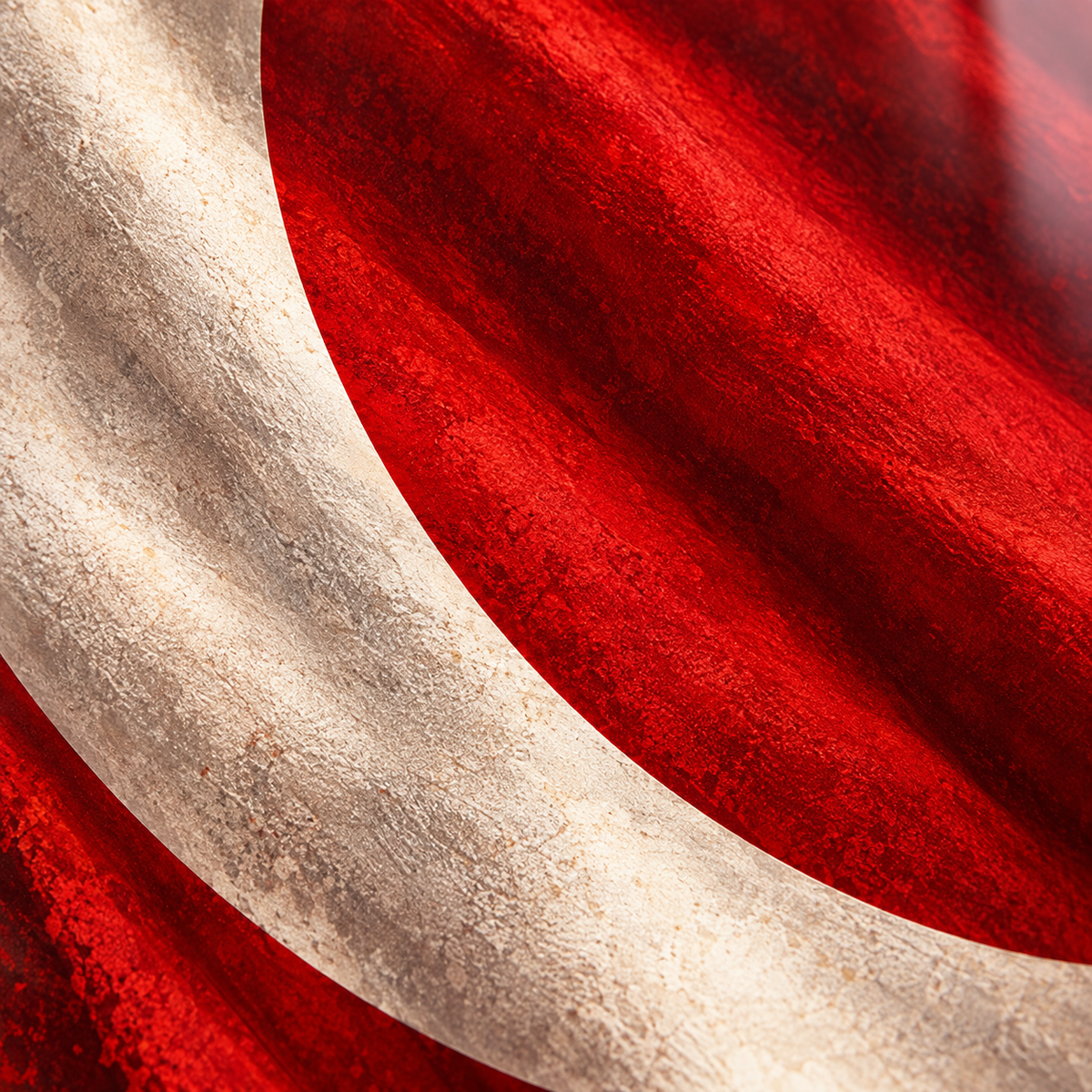 Dalgalanan Türk Bayrağı Dikey Cam Tablo - UV baskı detayı