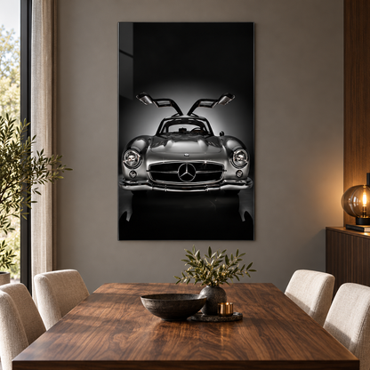 Mercedes 300 SL Martı Kanat Dikey Cam Tablo - 3