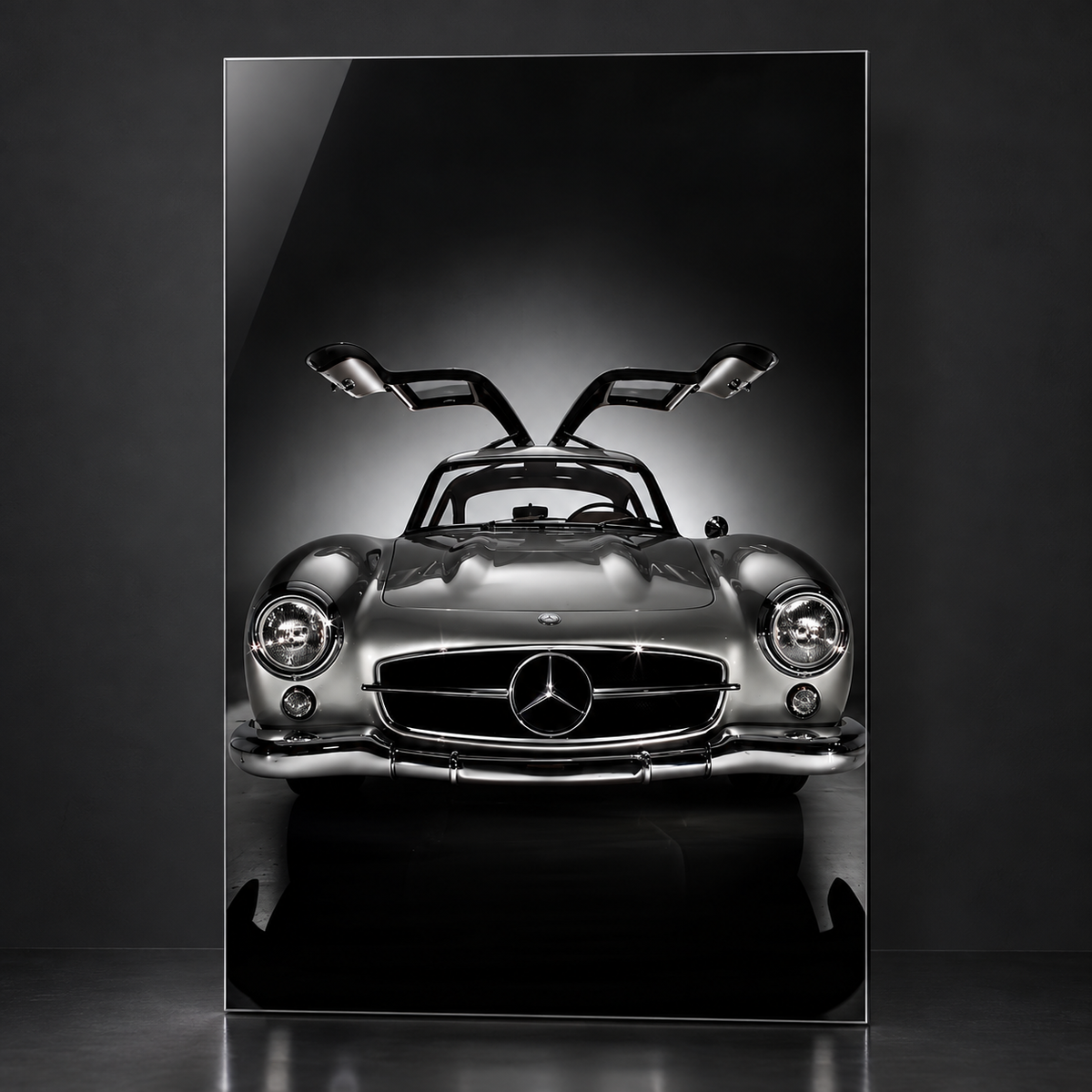 Mercedes 300 SL Martı Kanat Dikey Cam Tablo - 5