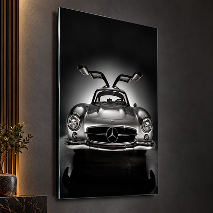 Mercedes 300 SL Martı Kanat Dikey Cam Tablo - 6