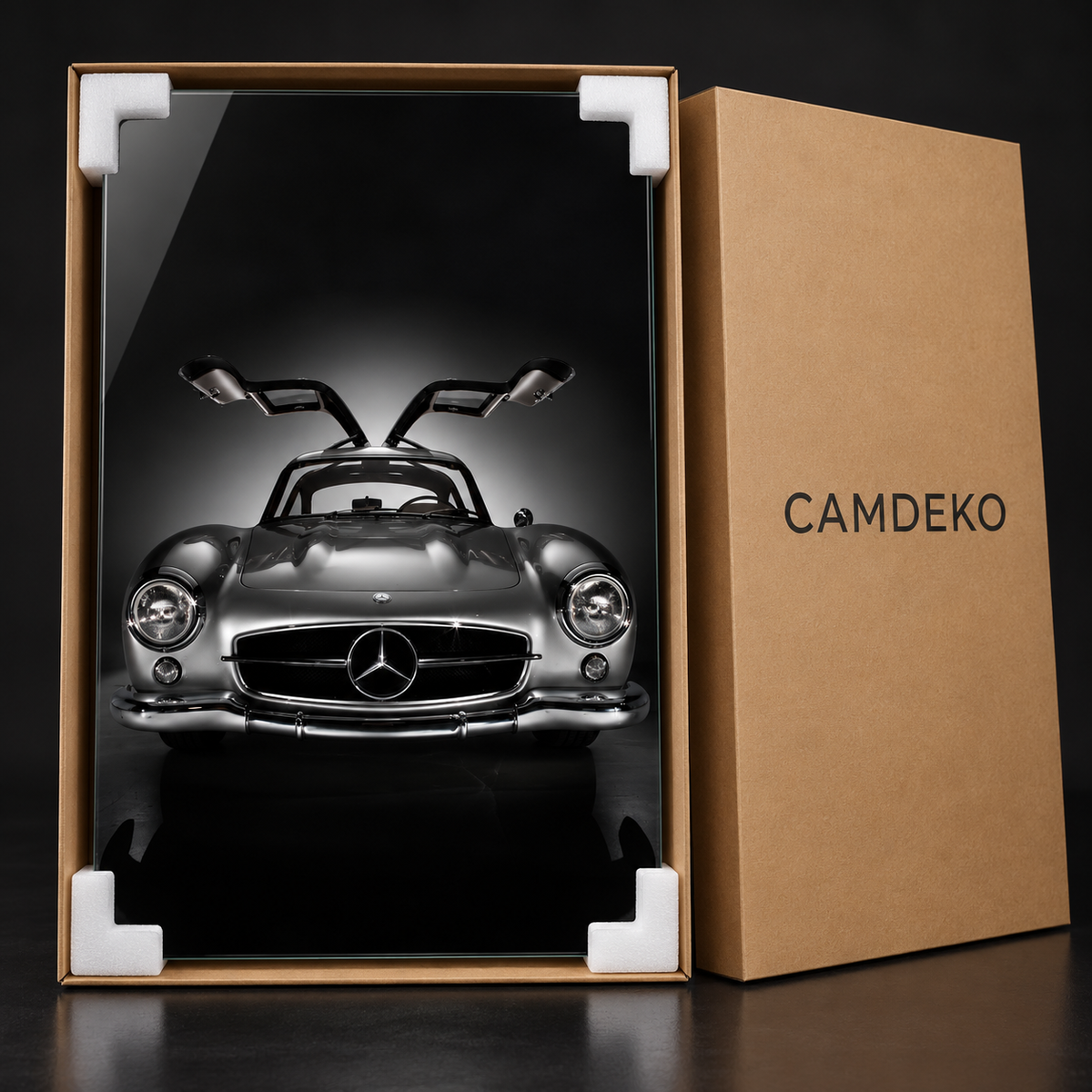Mercedes 300 SL Martı Kanat Dikey Cam Tablo - 8