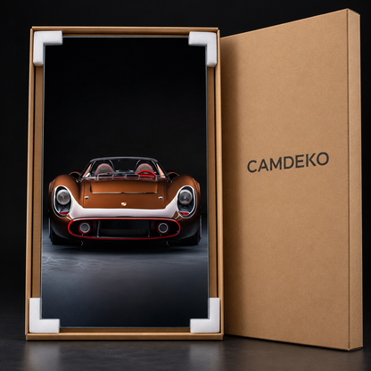 Bronz Porsche Klasik Roadster Dikey Cam Tablo - Ambalaj