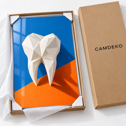 Origami Gülüş Dikey Cam Tablo – CAMDEKO koruyucu paketleme