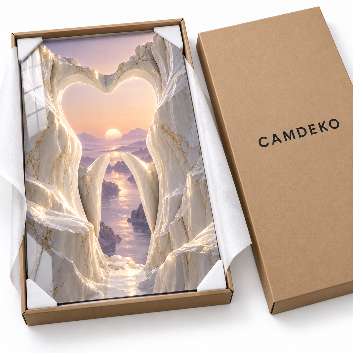 Porselen Kanyon Dikey Cam Tablo – CAMDEKO koruyucu paketleme