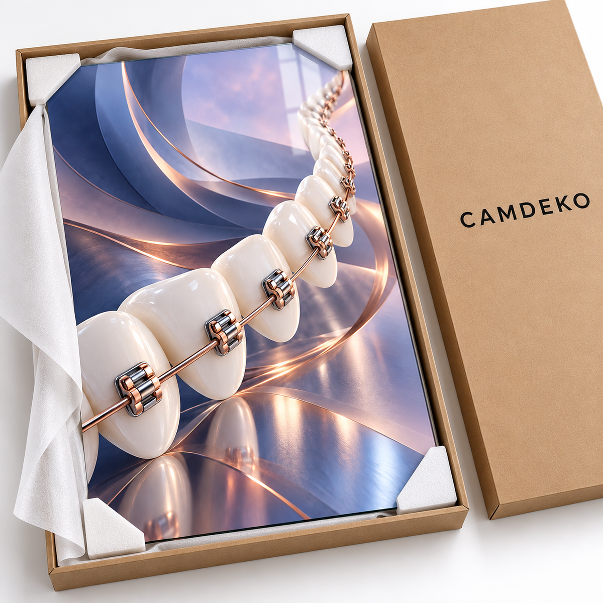 Ortodontik Ritim Dikey Cam Tablo – CAMDEKO koruyucu paketleme