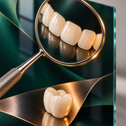 Hassas Dokunuş Dental Ayna Dikey Cam Tablo – UV baskı ve desen detayı