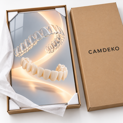 Şeffaf Uyum Ortodonti Dikey Cam Tablo – CAMDEKO koruyucu paketleme