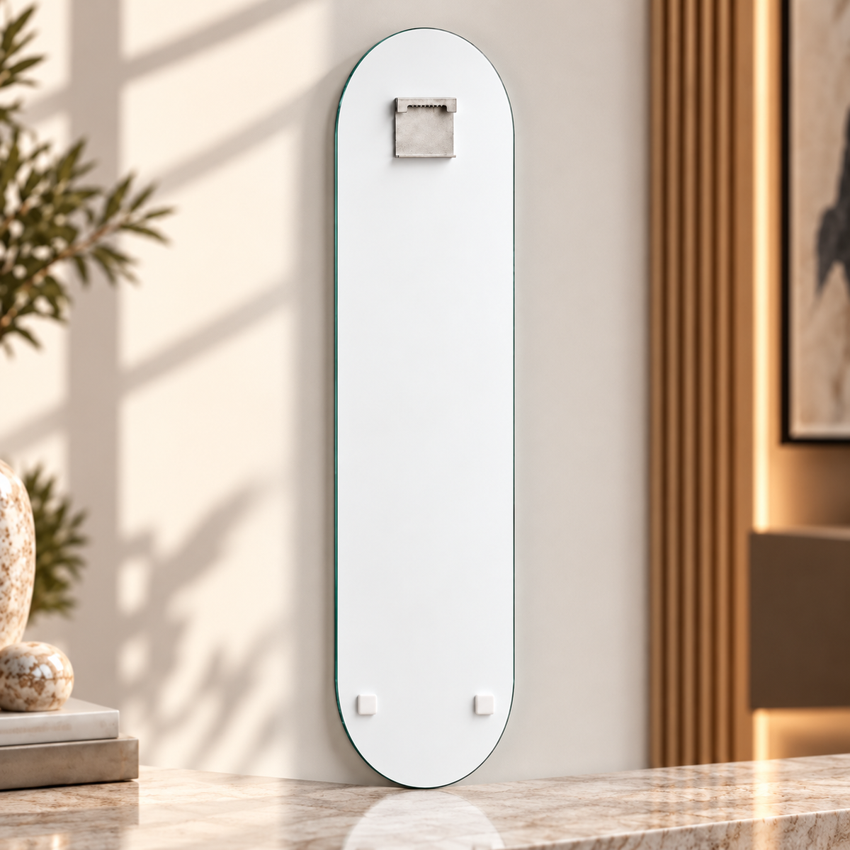 Skate Board cam tablo beyaz arka yüz - tek hazır çelik askı