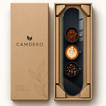 CAMDEKO güvenli paketleme - üçlü kahve fincanı Skate Board cam tablo