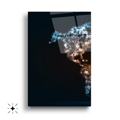 Dünya Haritası Üçlü Set Cam Tablo