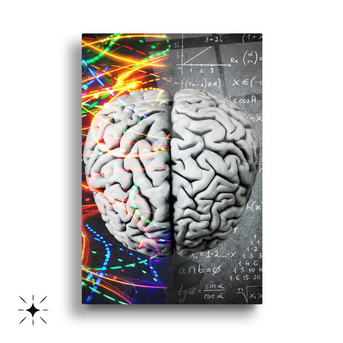 Sağ Sol Beyin Üçlü Set Cam Tablo