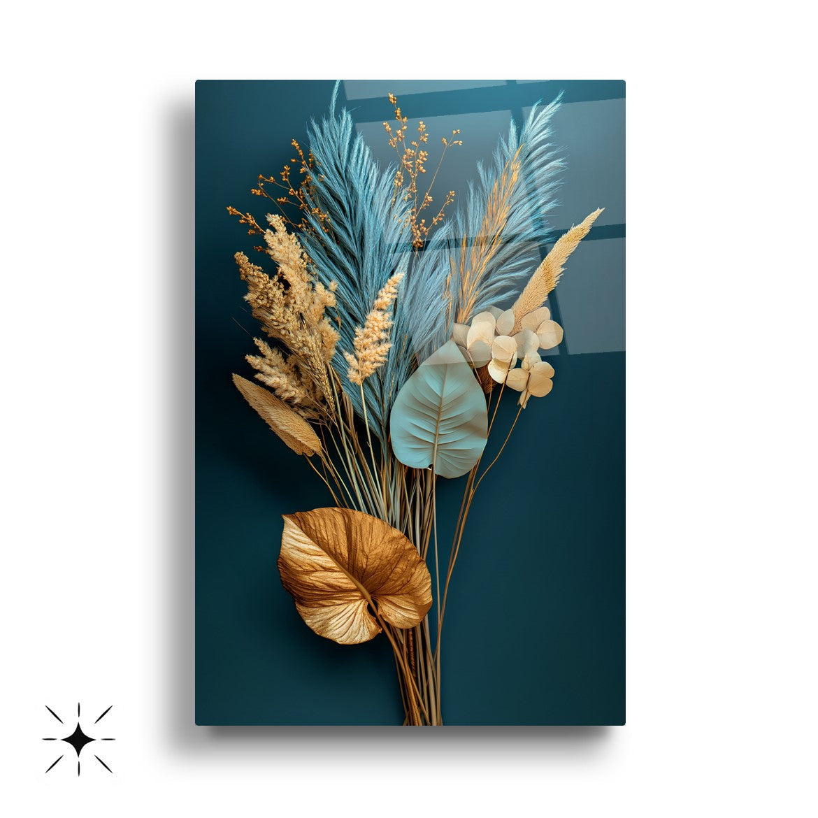 Çiçek Aranjmanı Üçlü Set Cam Tablo