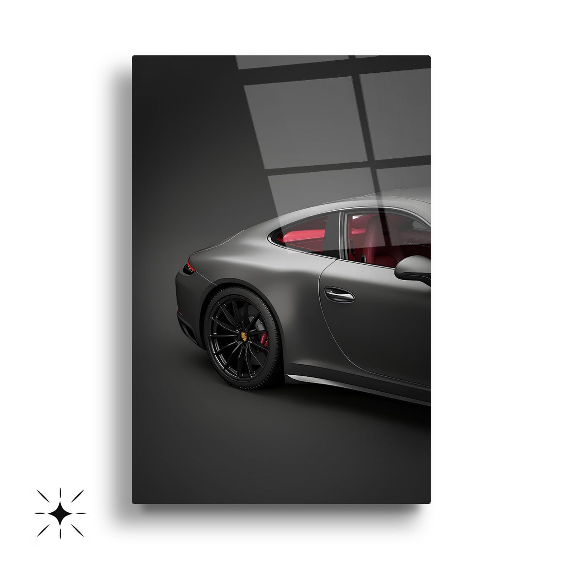 Spor Araba Üçlü Set Cam Tablo