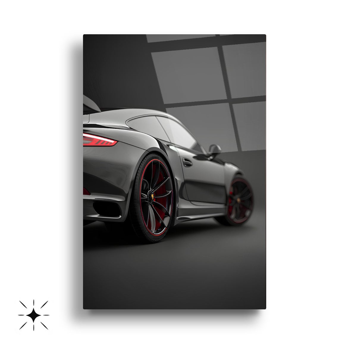 Spor Araba Üçlü Set Cam Tablo