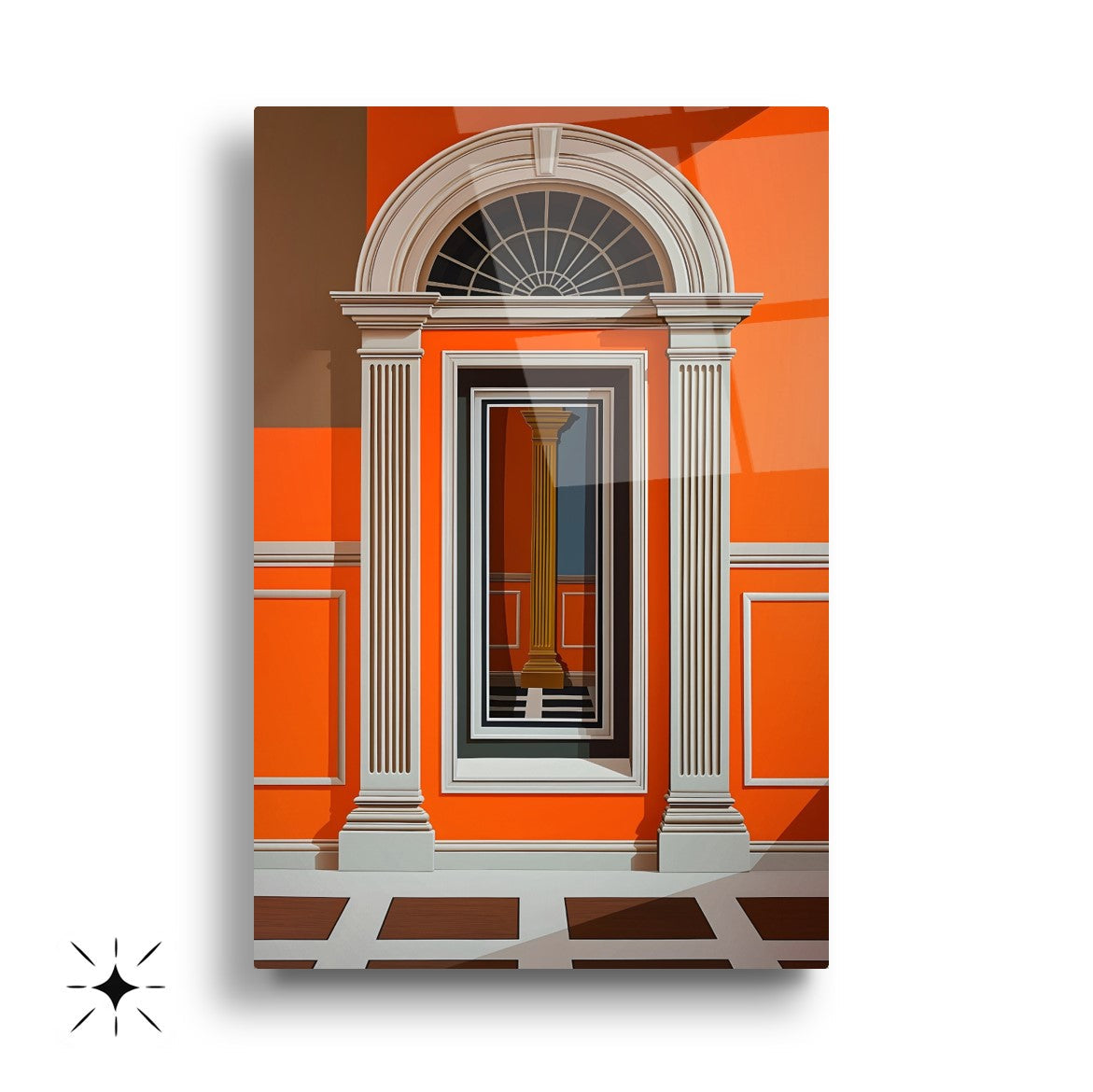 Sanatsal Kapılar Üçlü Set Cam Tablo