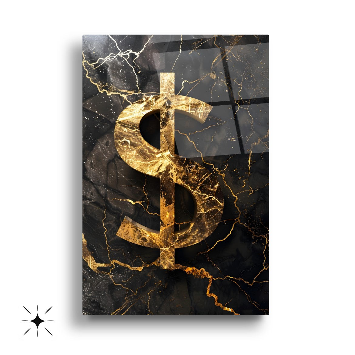 Dolar ve Bitcoin Üçlü Set Cam Tablo