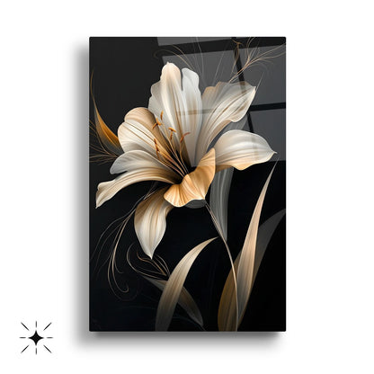 Çiçekler Üçlü Set Cam Tablo