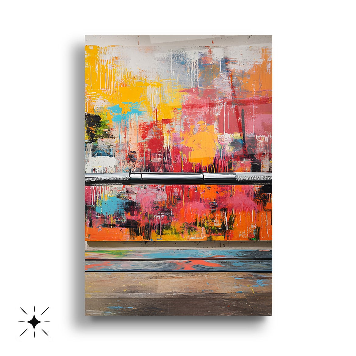 GYM Spor Salonu Halter Üçlü Set Cam Tablo