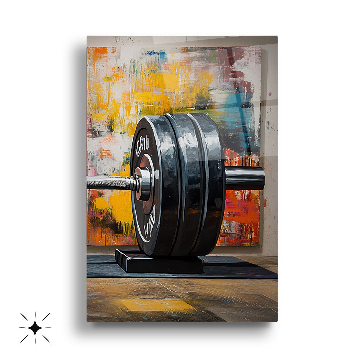 GYM Spor Salonu Halter Üçlü Set Cam Tablo