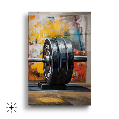 GYM Spor Salonu Halter Üçlü Set Cam Tablo