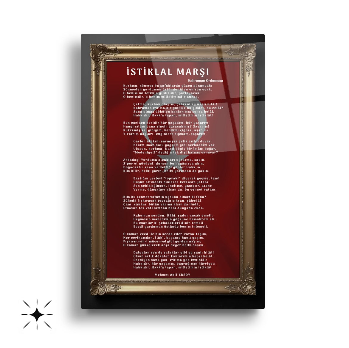 Atatürk Köşesi Üçlü Set Cam Tablo