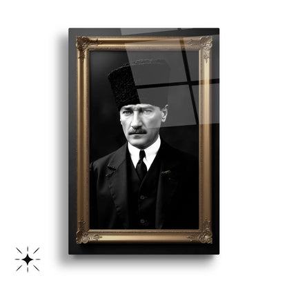 Atatürk Köşesi Üçlü Set Cam Tablo