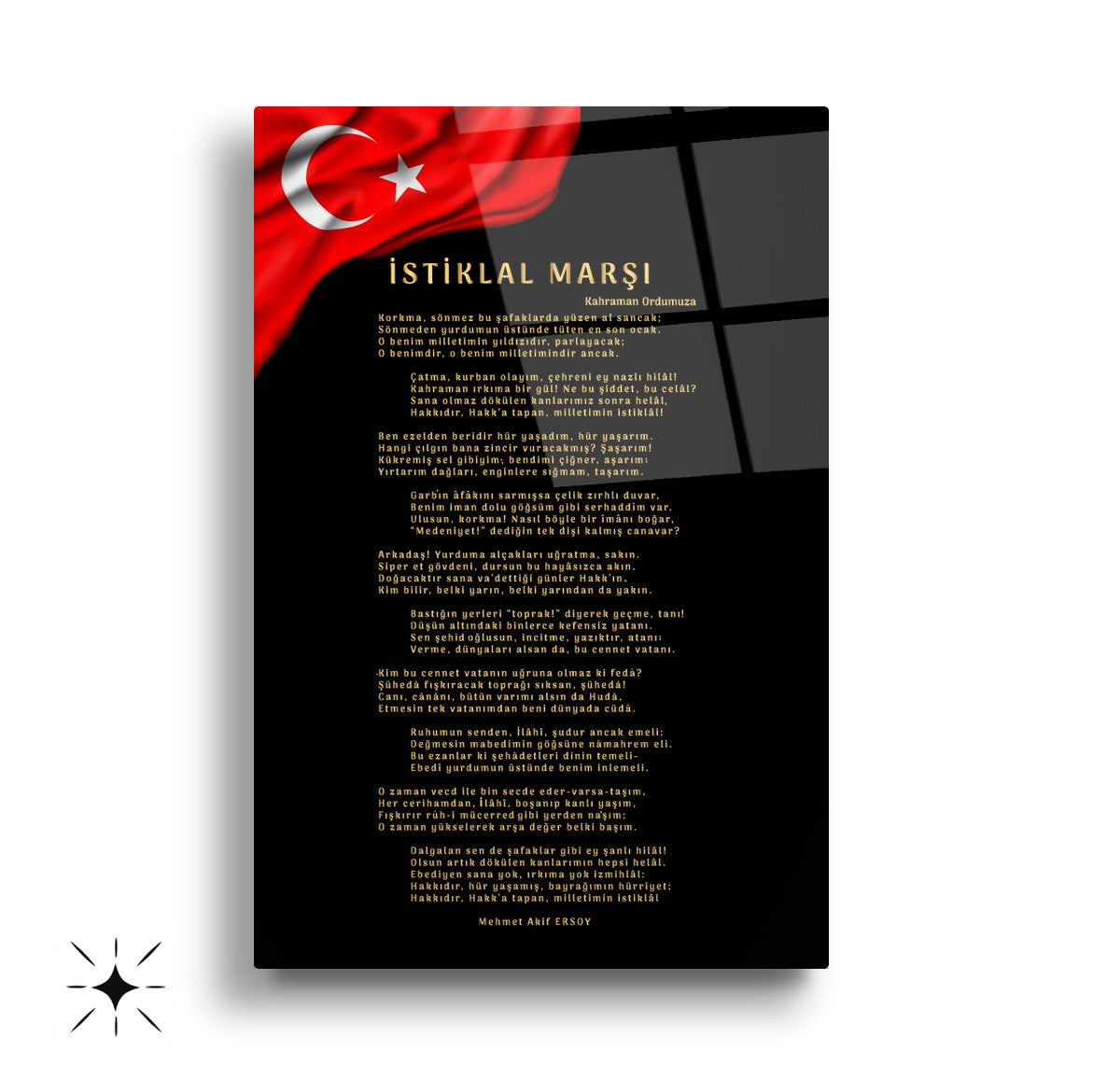 Atatürk Köşesi Üçlü Set Cam Tablo