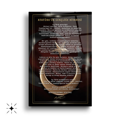 Atatürk Köşesi Üçlü Set Cam Tablo