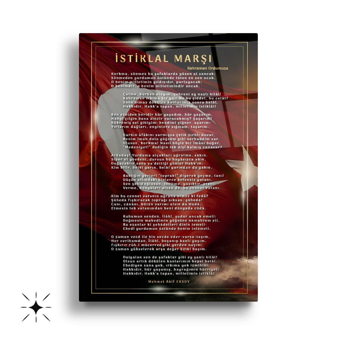 Atatürk Köşesi Üçlü Set Cam Tablo