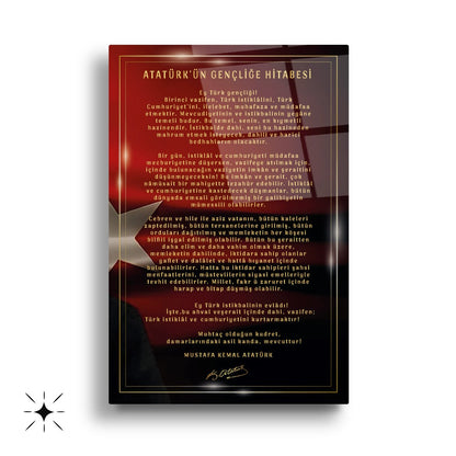 Atatürk Köşesi Üçlü Set Cam Tablo