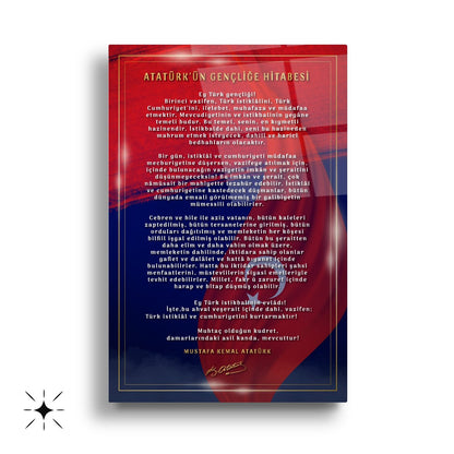Atatürk Köşesi Üçlü Set Cam Tablo