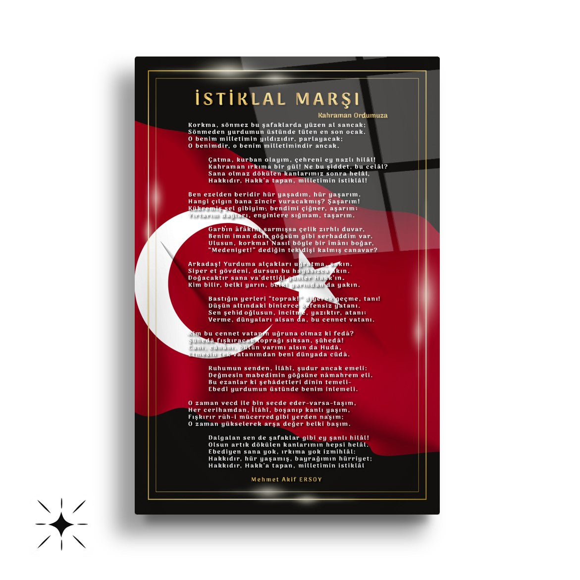 Atatürk Köşesi Üçlü Set Cam Tablo