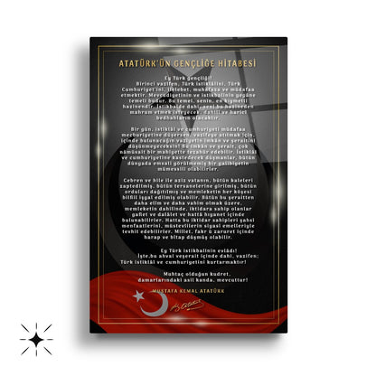 Atatürk Köşesi Üçlü Set Cam Tablo