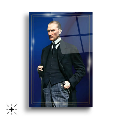 Atatürk Köşesi Üçlü Set Cam Tablo