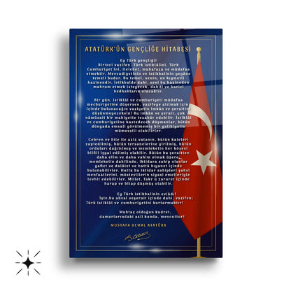 Atatürk Köşesi Üçlü Set Cam Tablo