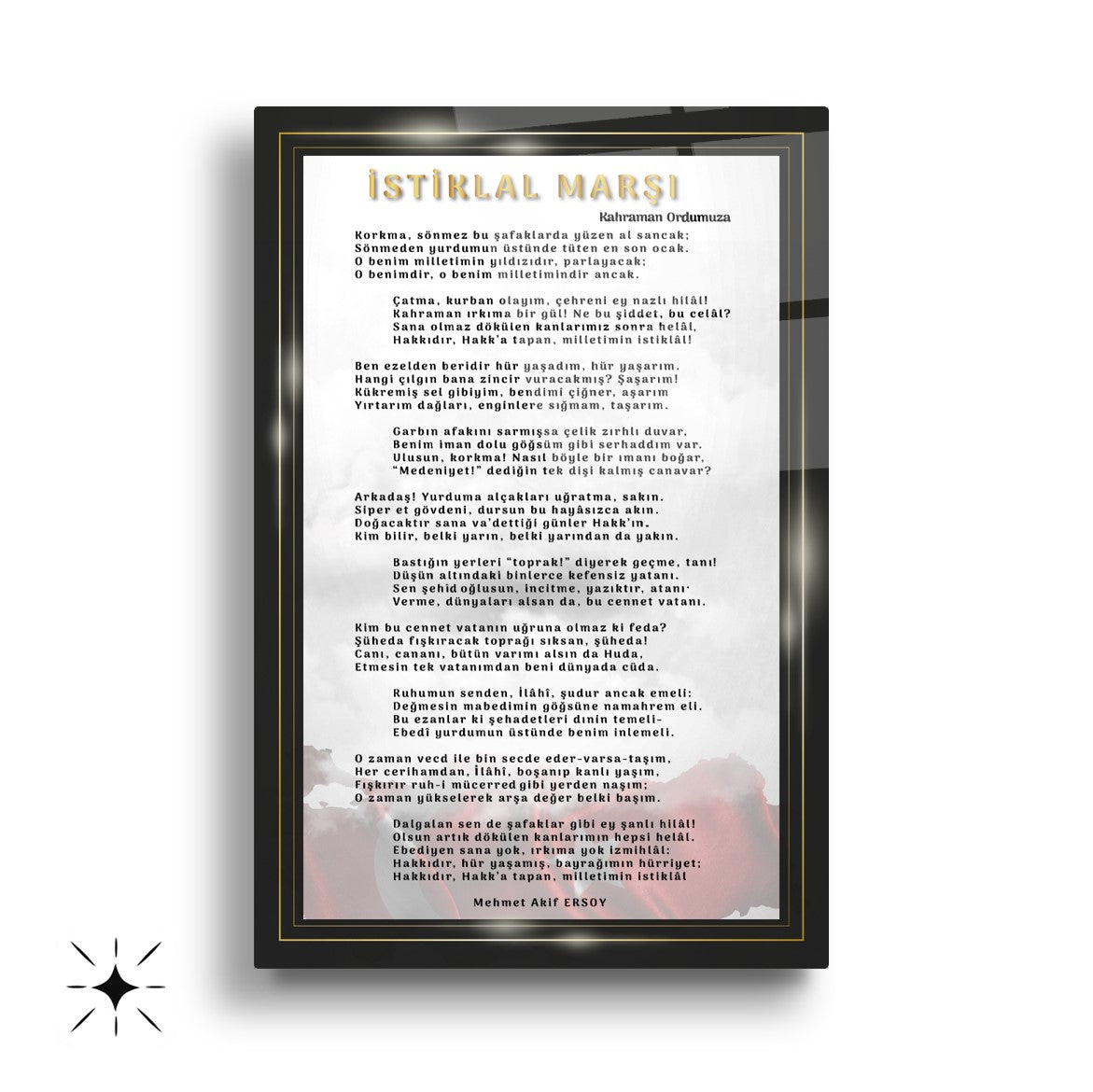 Atatürk Köşesi Üçlü Set Cam Tablo