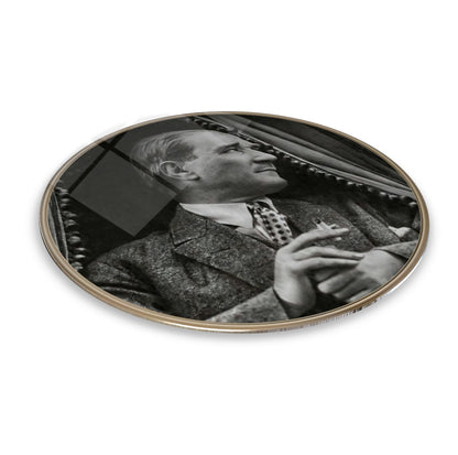 Atatürk Yuvarlak Cam Tablo