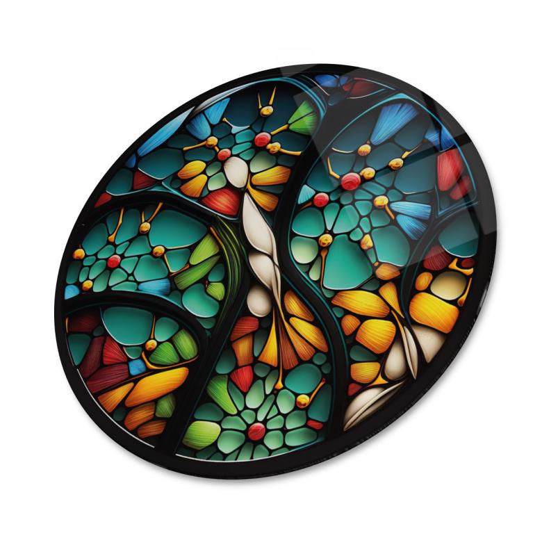 Vitray Yuvarlak Cam Tablo