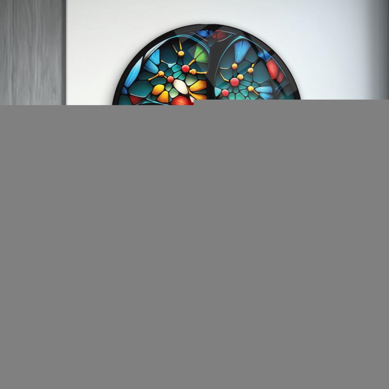 Vitray Yuvarlak Cam Tablo